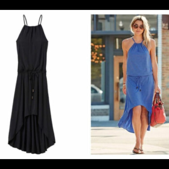 Athleta Dresses & Skirts - Athleta Malti Patio Maxi Dress High-low Hem Black size Medium